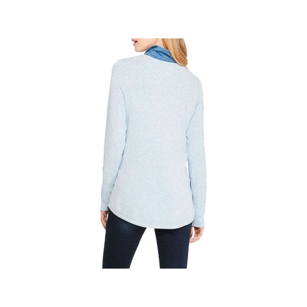 NIC+ZOE Womens Ribbed Long Sleeve V Neck Sweater - Picture 2 of 2